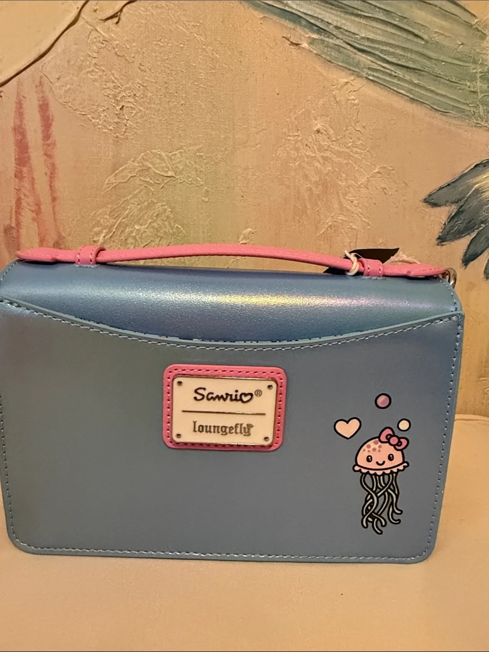 Loungefly Sanrio Hello Kitty Mermaid Metallic Top-Handle crossbody Bag New!